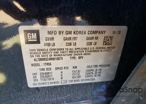 2021 Chevrolet Trailblazer Ls z USA, uszkodzony, nr VIN KL79MMS24MB018879